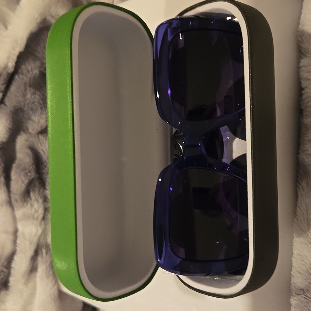 Kate Spade Naomi Blue Oversized Square Sunglasses Brand New in Case - Picture 13 of 13